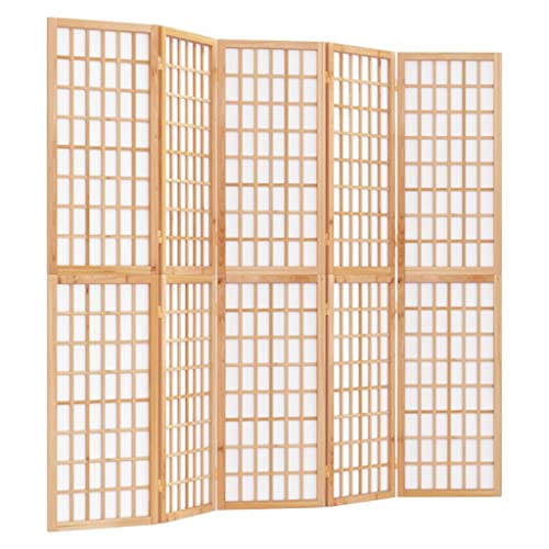 vidaXL Biombo Plegable con 5 Paneles Estilo japonés 200x170 cm