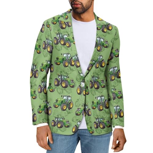 UNICEU Holiday Themed Mens Casual Blazers Lightweight One Button Business Suit Jacket Sports Coat with Pockets - Main Image