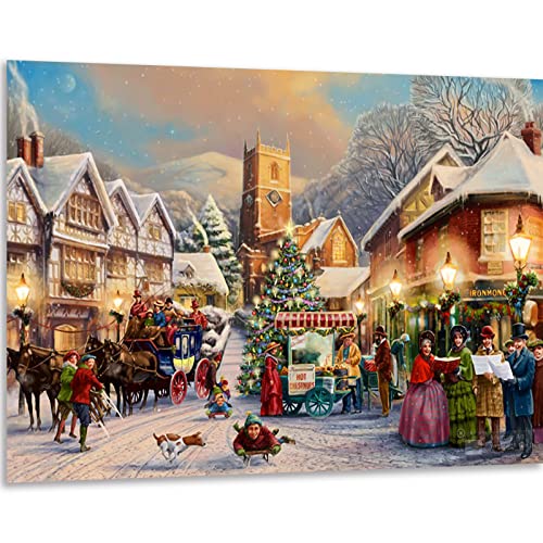 Broderie Diamant Noël 90x60 cm Instarry Grand Format Salon
