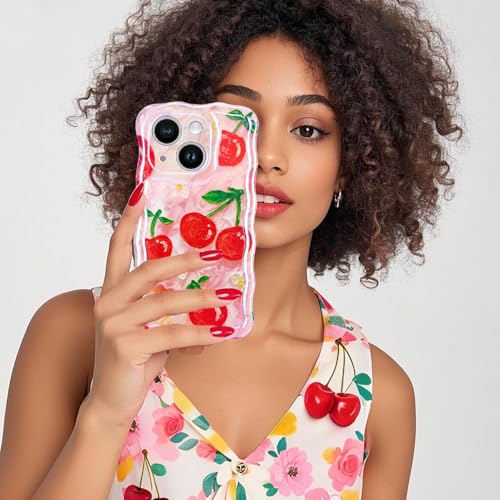 Coque iPhone 14 Pro Max laser esthétique avec grip ondulé anti-chute