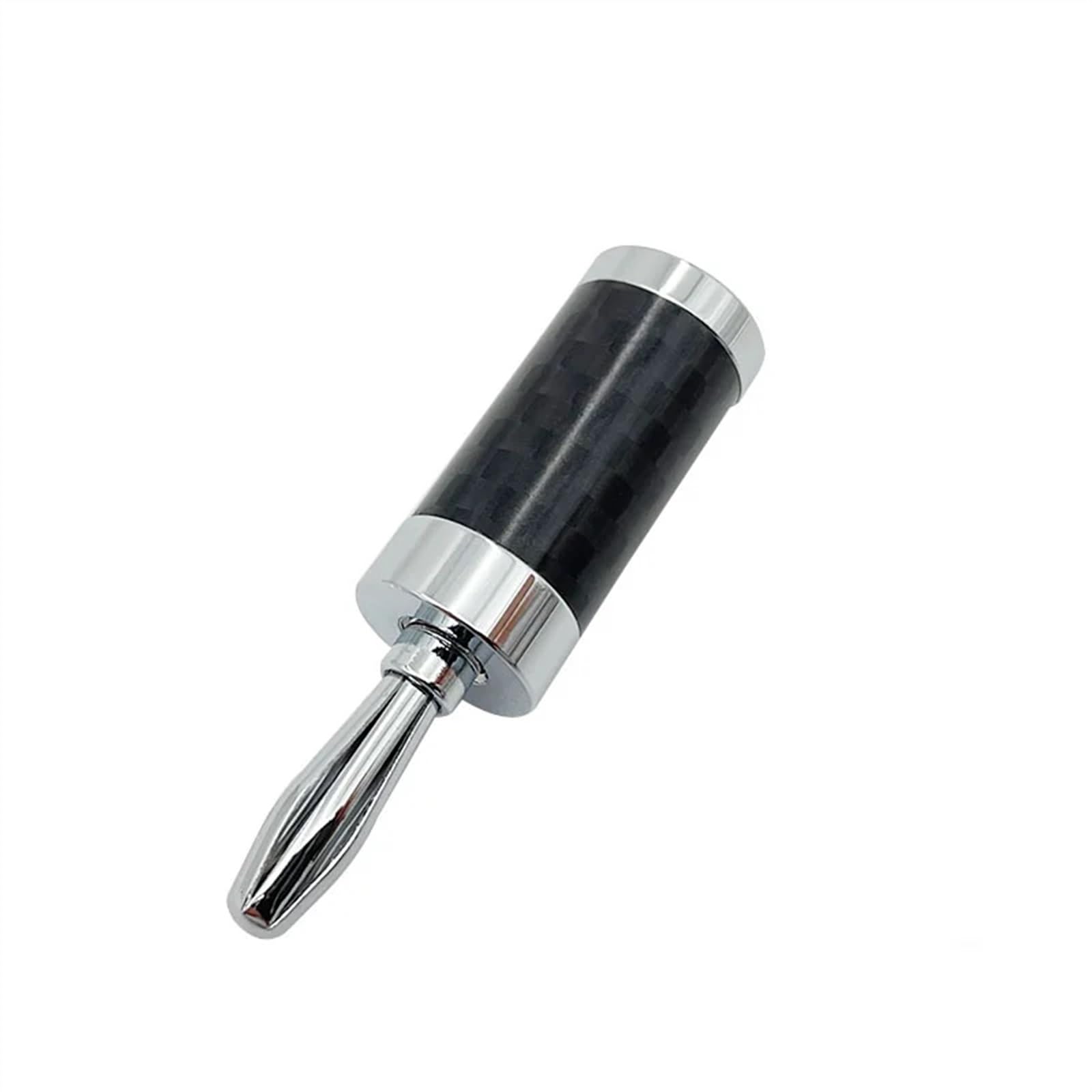 8/40 Stück Lautsprecherkabel aus Kohlefaser, rhodiniert, Bananenstecker, 4-mm-Bananenstecker, Audio-Stecker, Terminalstecker (40 Stück (20 Paar))