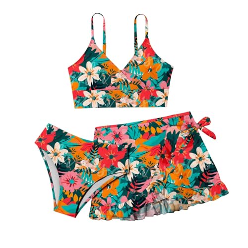 Maillot de bain fille 2 pièces finitions soignées nœud papillon et short d'été