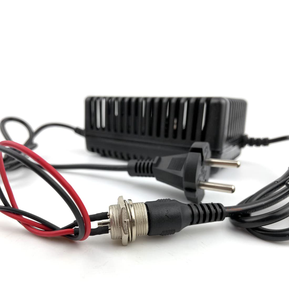 Caricatore acido al piombo sigillato, 24 V, 36 V, 48 V, corrente di carica 1,8 A, per bici elettriche e scooter, confezione SLA (caricatore e porta da 24 V)