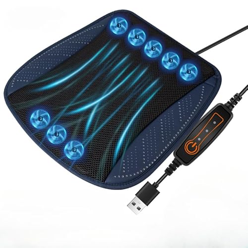 冷気シートカーシート5/8強力ファン3段階風量調節メッシュ仕様usb電源シートクーラー冷気シートクッションカバー通気性抗熱中症カーオフィスチェア家庭用熱中症カーシートクッション夏涼しい通気性シートクッション通気性放熱家庭用USBファンシートクッション車載ア