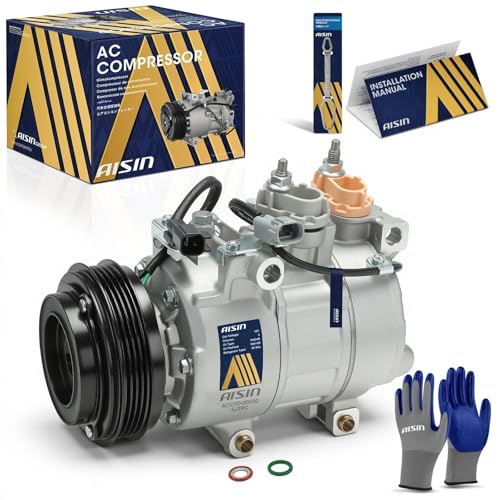 AISIN ACCFD-00550 Air Conditioner AC Compressor - Compatible with Ford Focus 2014-2018 2.0L - with 4-Pulley Groove, with Clutch