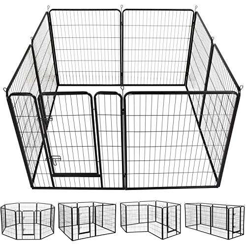 Yaheetech 40-Inch 8 Panel Heavy Duty Pets Playpen Dog Exercise Pen Cat Fence
