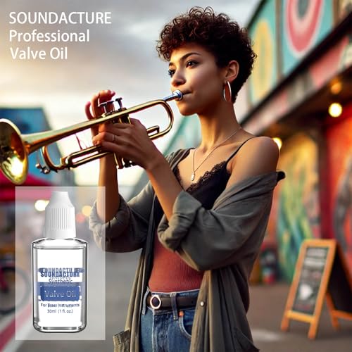 image for SOUNDACTURE 1 oz Brass Valve Oil for Trumpet, Trombone, Tuba, Baritone