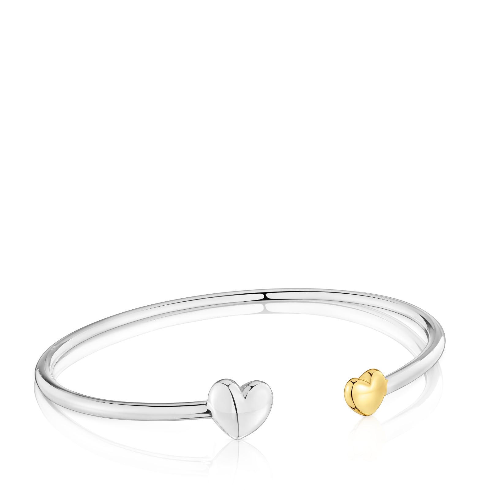 TOUS Pulsera Esclava para Mujer con Motivo de Corazón Bicolor, Colección My Other Half