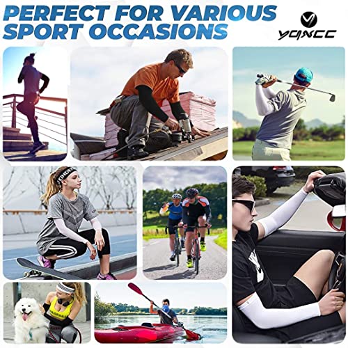Yqxcc 4 Pairs Uv Sun Protection Arm Sleeves - Tattoo Cover Up - Upf 50 Sports Compression Cooling Sleeve For Men & Women #TOP1
