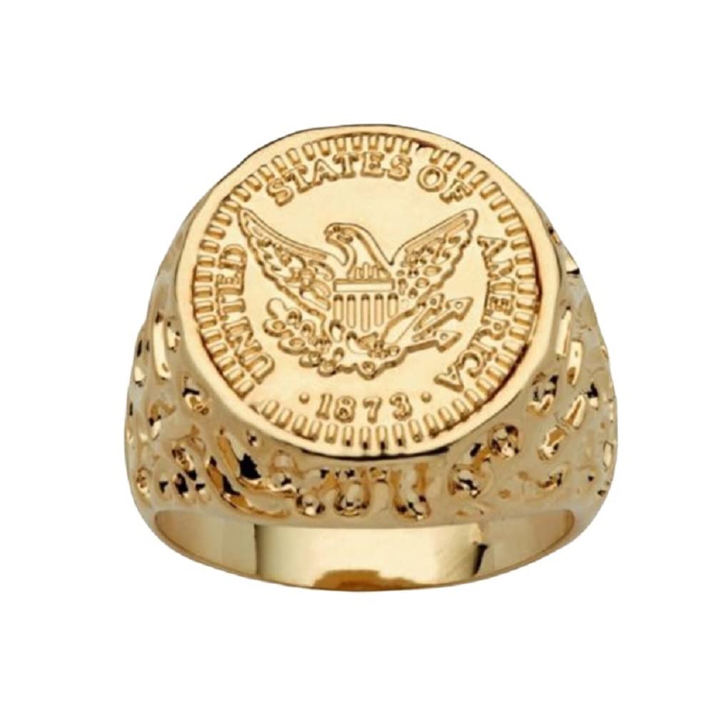 PikaLFEagle Ring for Men, American Bald Eagle Ring, USA Flying Eagle Ring,  Gold Eagle Medal Patriotic Rings, Norse Viking Hawk Eagle Ring, Punk Animal