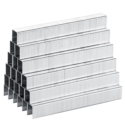 meite T-50 Staples, Type 140/14 mm Heavy Duty Staples for Staple Gun, 5,000 Counts, Galvanized, 10.5 mm Crown, Compatible with T-50/140 Staple Gun, Ideal for Upholstery, Furniture