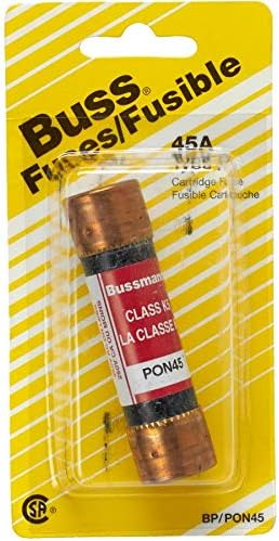 Bussmann BP/PON45 45 Amp Cartridge Fuse, 250V AC, 1 Pack