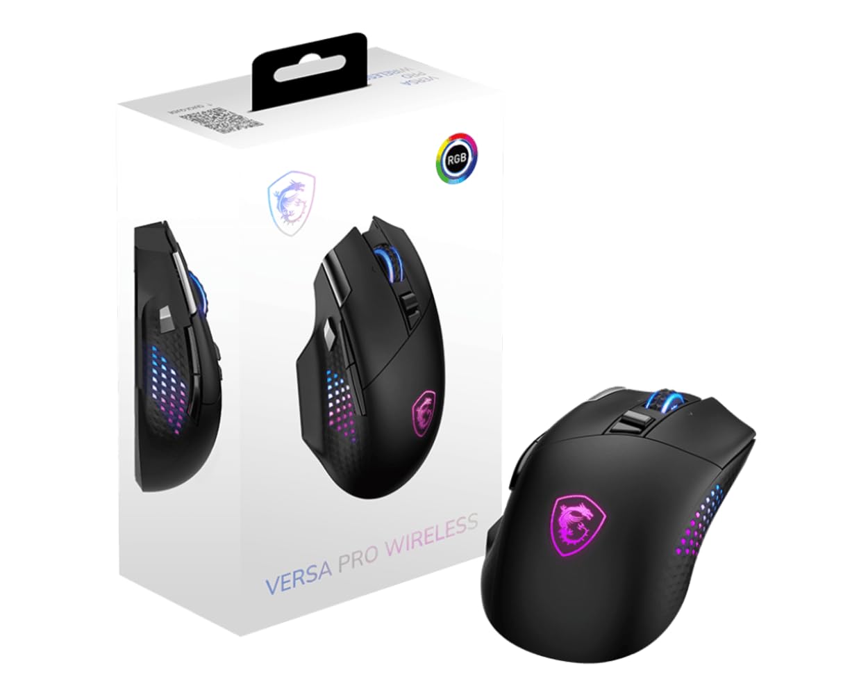 MSI Versa PRO W Gaming Mouse, 26000 DPI, 70M+ Clicks, OMRON