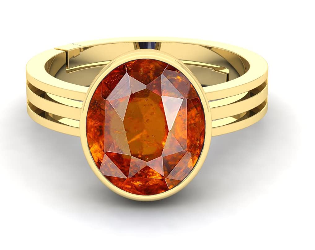 Bague grenat hessonite réglable : finis les problèmes de taille LAB - 4