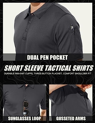 Magcomsen Tactical Shirt Men Polo Shirts For Men Short Sleeve T Shirts For Men Hiking Shirt Pique Polo Shirts Men Summer Shirts Golf Shirts Fishing Shirts #TOP4