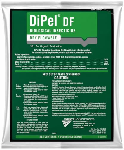 Dipel Dry Flowable Biological Insecticide BF 54% OMRI Listed- 1 Lb Bag