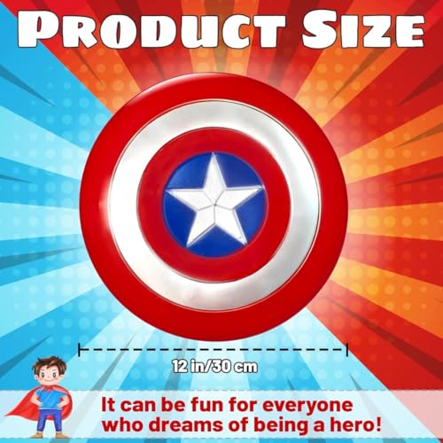 Image of Wanna Party Superhero Shield for Kids | Costume Accessory for Cosplay, Roleplay & Fancy Dress Competition | Kids Pretend Play Shield Toy for Birthday & Theme Parties | 1 Pc