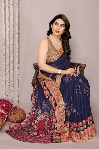 Image of MIRCHI FASHION Saree for Woman Chiffon Tie Dye Printed | Lightweight Daily Wear Women's Sari with Unstitched Blouse Piece (Available in 10 Colors)