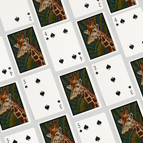 Lantern Press Giraffe, Paper Mosaic, 52 naipes póker miniatura 4