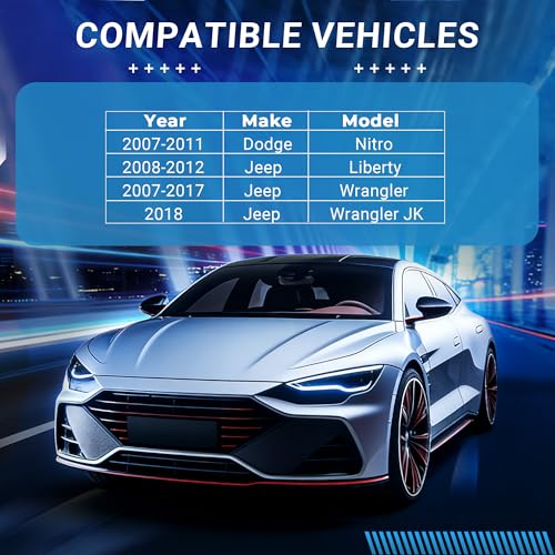 Image of Brake Pads Rear Set Compatible with Dodge Nitro, Jeep Liberty Wrangler, Jeep Wrangler JK Automotive Replacement Rear Brakes Semi-Metallic D1274