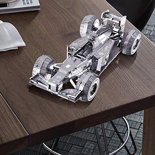 Piececool 3D Puzzle Metall Formel Rennen, 3D Metall Puzzle Automodell für 340 Edelstahl, Ganzes Metal, 1:1 Wiederherstellen Sammlung… – Ansicht 3
