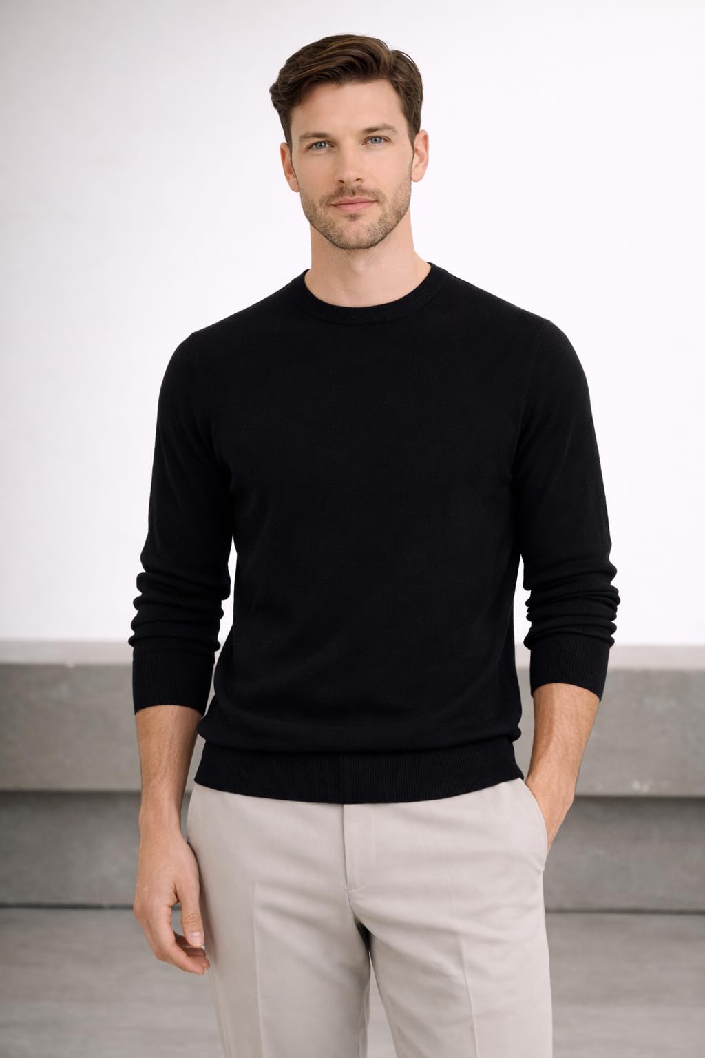 Cashmeren Herren Classic Pullover-Sweaters (1er Pack)