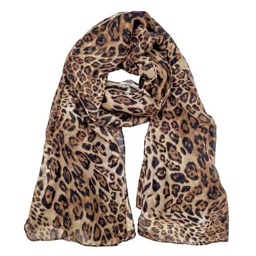 Generisch Schal für Damen mit Leopardenmuster, Seide, Tücher & Stolen, Geschenkidee für Frauen