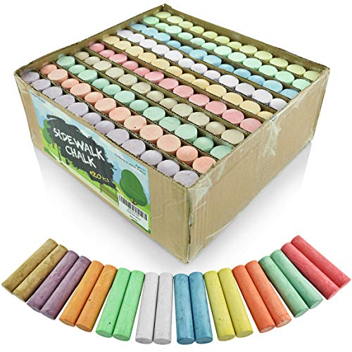 Fat Zebra Designs 120 Piece Sidewalk Chalk Set - Jumbo Size Sticks in Vibrant Colors for Outdoor Play and Art Fat Zebra Designs 120 Piece Sidewalk Chalk Set - Jumbo Size Sticks in Vibrant Colors for Outdoor Play and Art
