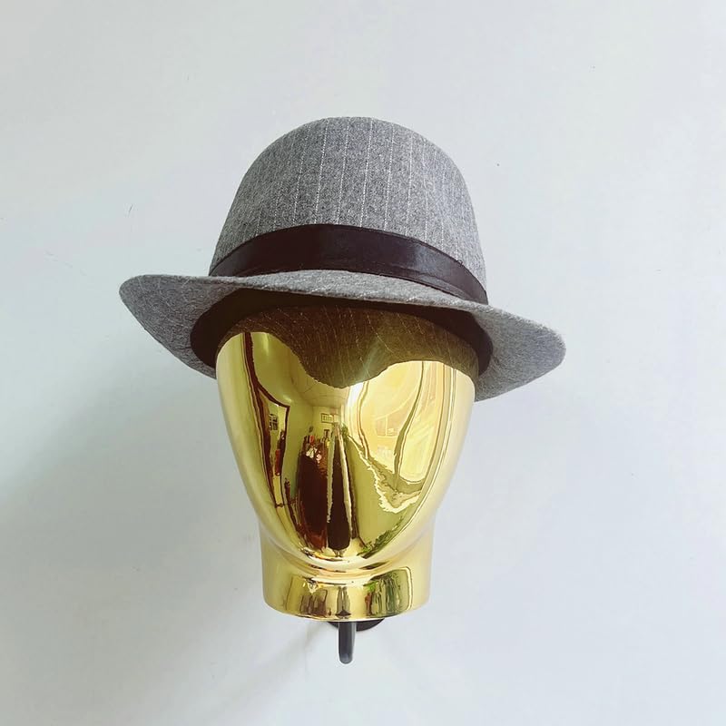 Tête de mannequin murale en métal, support de présentation design