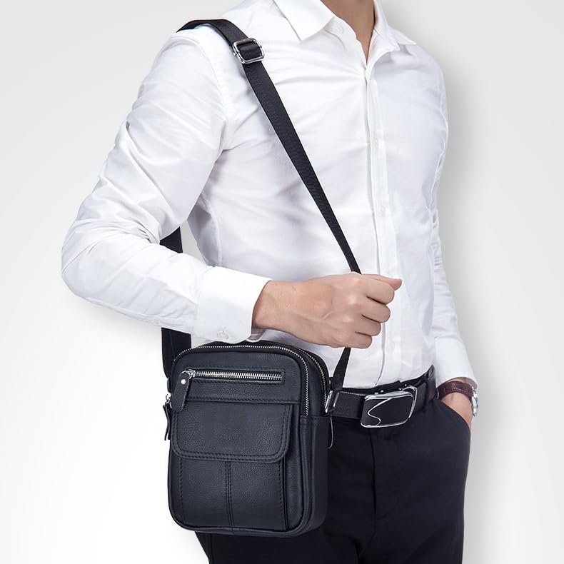 Bolsa de Hombre de Cuero para Hombro y Negocios miniatura 2