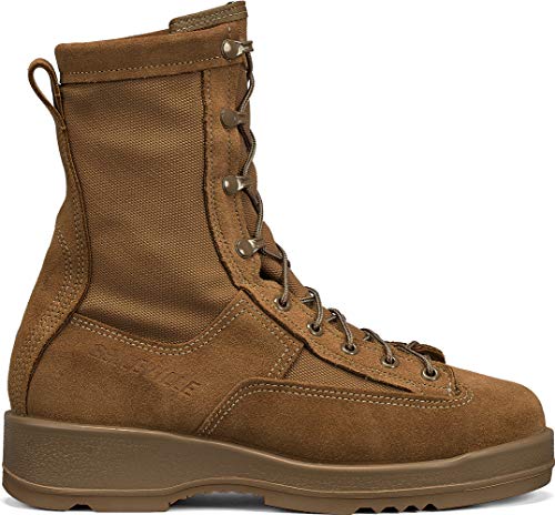 Belleville 330COY ST 8" Hot Weather Steel Toe Flight Tactical Boots for Men - AR 670-1/AFI 36-2903 - Navy Air Force & Army Boots - FOD Traction Outsole - Berry Compliant - Coyote Brown2