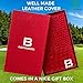 FB FUZZYBUNKERS Quality Leather Golf Scorecard Holder - Yardage Book Cover - Golf Yardage Book - Golf Scorecard Book -Free Pencil and Stat Tracker Sheet (Red)