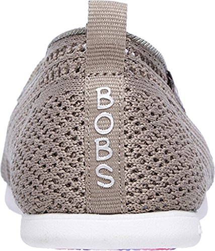 Skechers Skechers Women's BOBS Plush Lite Peek Slip-On,Taupe,US 8.5 W