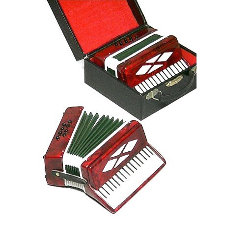 2503-1136- Acordeón decorativo miniatura 9,5 centimetros. Con estuche