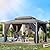HOTEEL 10x12 Hardtop Gazebo with Heavy Duty Galvanized Steel Double Roof, Aluminum Frame, Flame-Resistant Curtains and Netting, Outdoor Permanent Pavillon for Backyard, Black (2025 Upgraded)
