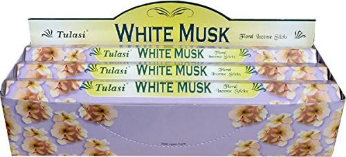 Tulasi Musk Incense Sticks - 20 Sticks-White musk