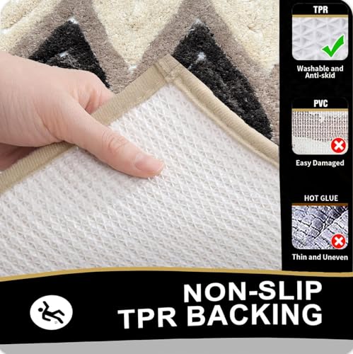 Image of Venice Soft Microfibre Solid Mat for Office /Floor /Home /Bathroom /Bedroom /Kitchen (40x60 cm) 2000 GSM Super Absorbent Anti-Skid Bath Mats (Pack of 1) Coffee