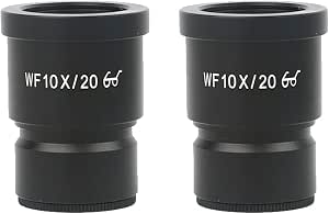 Microscopio WF20X Oculare Lente oculare for stereomicroscopio Campo visivo ad alto punto di vista 10 mm o 12 mm con o senza scala del reticolo(WF20-10 30mm