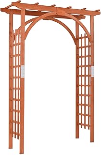 10 Garden Pergola Ideas UK Style for Compact Outdoor Spaces 63 GYMAX Wood Arbor Arch, 85