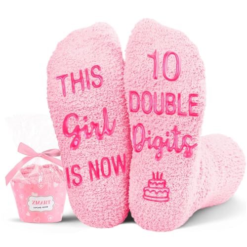 Zmart 10 Year Old Birthday Gifts - Socks for Tween Girls Age 10, Presents for 10 Years Olds Kids, Gift Ideas for Ten