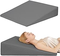 Vista 15 de Almohada de Cuña, Almohadas de Cuña para Cama para Dormir, Ronquidos, Soporte de Espalda, Después de Cirugía, Almohada Triangular de Espuma, Funda