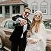 yuxiaoyu Just Married Decorations Bride And Groom Sunglasses for Just Married Wedding Party Decorations Wedding Sunglasses Accessories White And Black