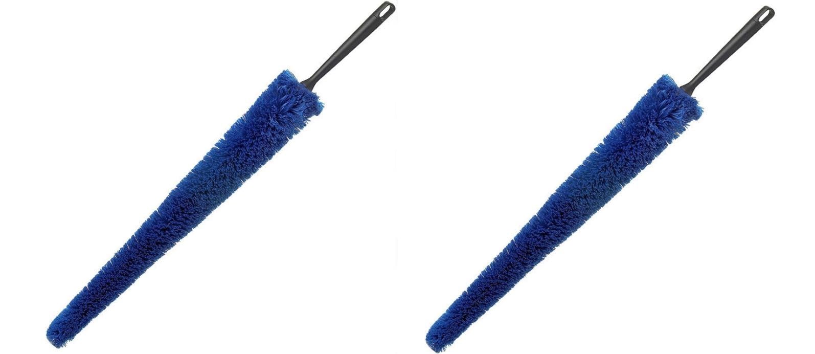Certified Blue 2 Pack Of Radiator Cleaning Brushes Long Reach Microfibre Dusting Brush Fluffy 80Cm's Cleans Down Back Of Radiators & Inbetween Grills/Vents Flexible