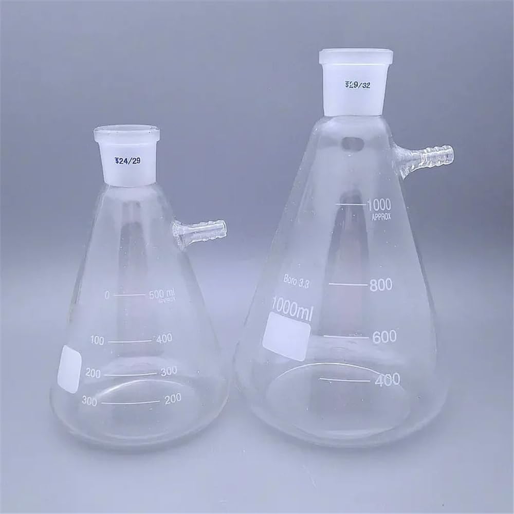 1 STÜCKE 50 ml Bis 2000 ml Laborglas Vakuum-Saugflasche Laborfilterflasche Mit Mund(500ml caliber24)