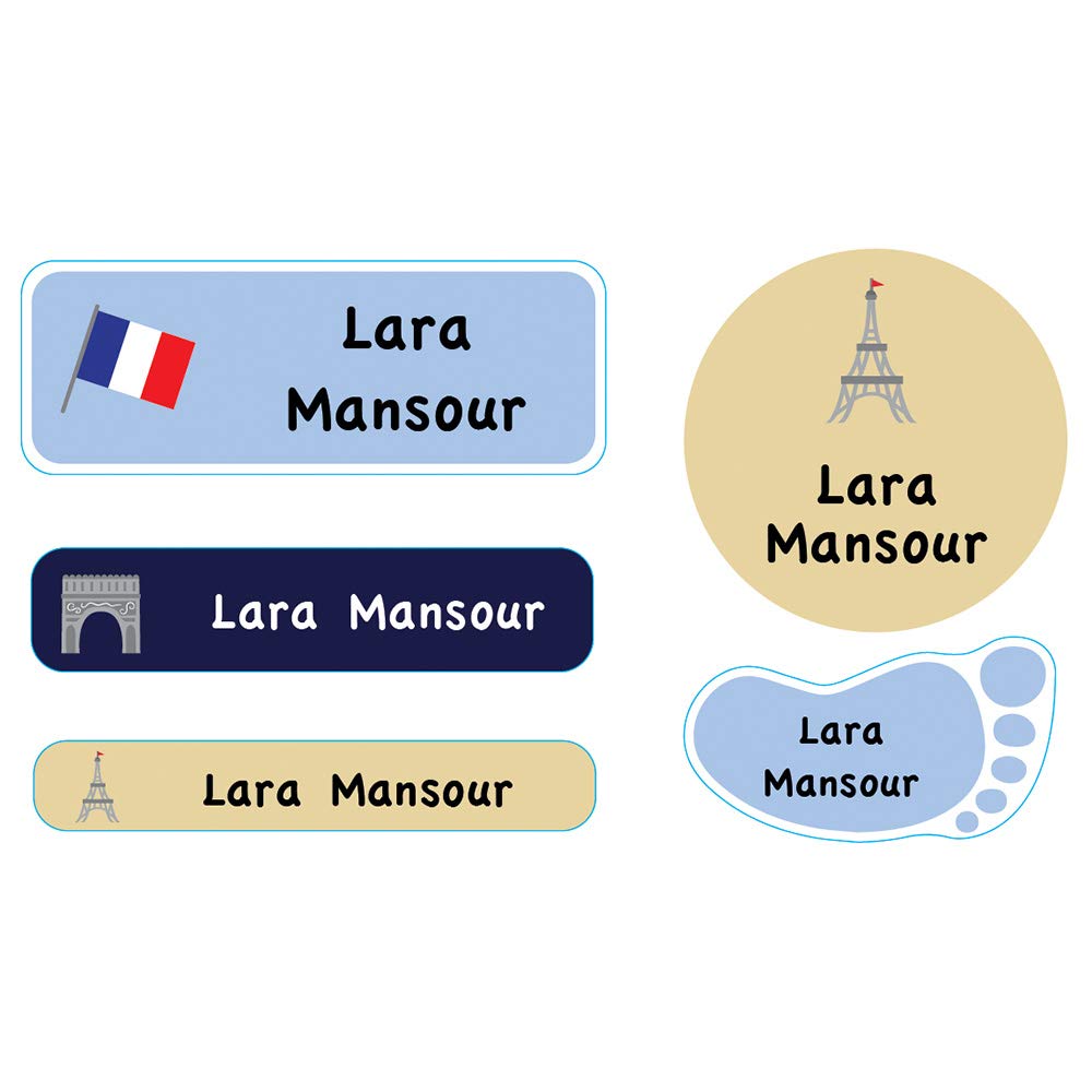 Essmak Dolphin Personalized Name Labels – Custom Waterproof Stickers for School Supplies, Lunch Boxes & Clothing