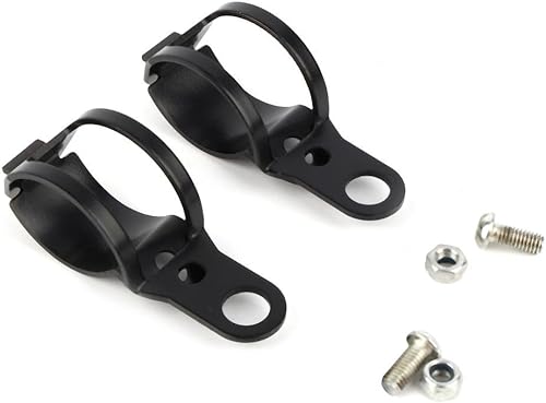 Miniatura 3 de Soporte universal de montaje de señal de giro para moto de 30 a 1.693in, abrazaderas de reubicación de horquilla color negro HNH intermitente,