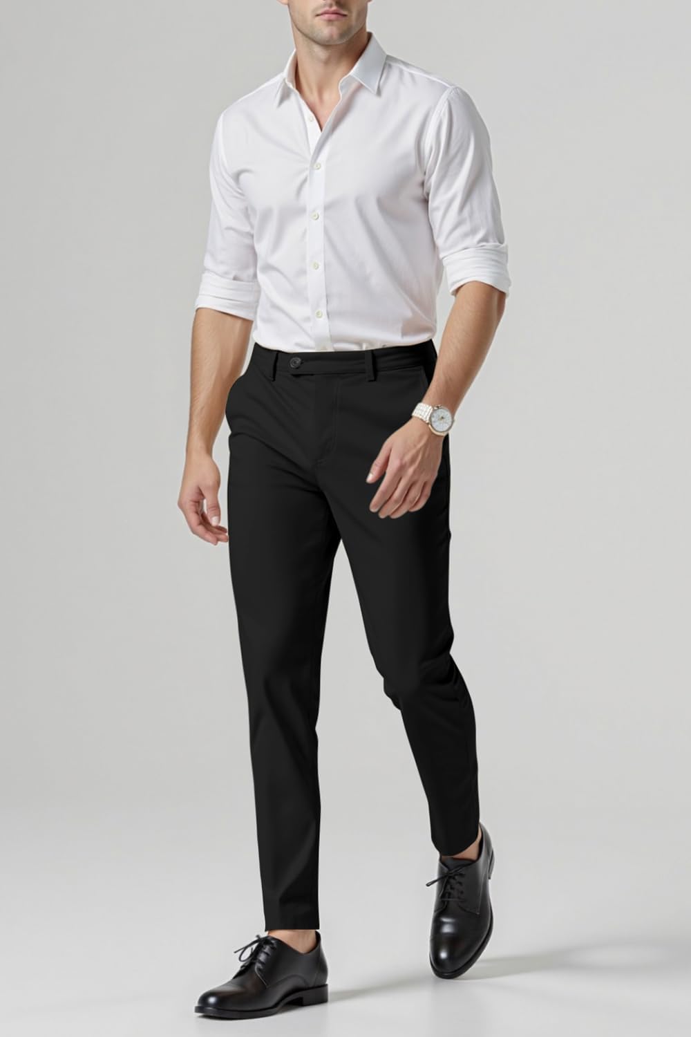 GINGTTO Pantalones Chinos Hombre Elásticos Slim fit Pantalón de Vestir Ajustados para Hombres