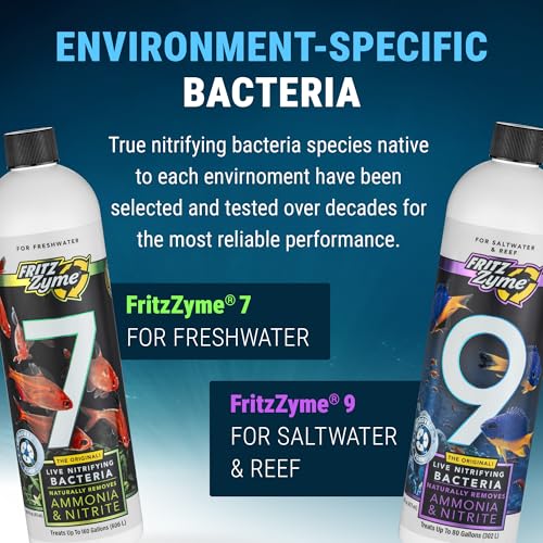 Image of Fritz Aquatics FritzZyme 9 Live Nitrifying Bacteria Naturally Removes Amonia & Nitrite for Saltwater Fish (16-Ounce)