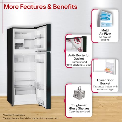 Image of LG 251 L, 2 Star, Frost-Free Smart Inverter Double Door Convertible Refrigerator (GLT2526XWEL, Emerald Lotus, Smart & Dairy Mode, Express Freeze & Convertible Space for More Storage, 2026 Model)