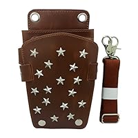 牛革ブラックスタースタッズをアクセントに大容量蓋付きシザーケース 牛革ブラックスタースタッズをアクセントに大容量蓋付きシザー